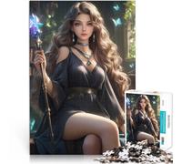Puzzle 2000 pièces pour Adolescents Sorcière elfique avec bâton Waifu Anime Girl Jouets éducatifs Jeu de défi Unique 70x100cm