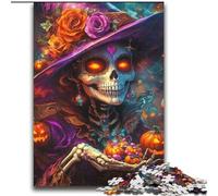 Puzzle 2000 pièces pour Adolescents Squelette d'halloween pour 14 Ans et Plus Jeu de réflexion pour Adultes et Adolescents 70x100cm