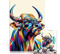 Puzzle 2000 pièces pour Adolescents Taureau de Combat Espagnol Défi Difficile pour soulager Le Stress Décoration Parfaite 70x100cm