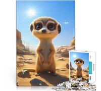 Puzzle 2000 pièces pour Adolescents Un Mignon bébé Suricate dans Le désert Jeu intellectuel Bon Cadeau 70x100cm
