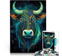 Puzzle 2000 pièces pour Adolescents Vache Mystique Entraînez Votre Cerveau et Vos Mains Car C'est Un pour Toute la Famille 70x100cm