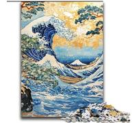 Puzzle 2000 pièces pour Adolescents, Vagues japonaises, Jouet éducatif et décompressant, Cadeaux du Père Noël Secret, 70x100cm