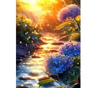 Puzzle 2000 Pièces pour Adultes 100x70cm - Hortensia Soleil - avec Lettres et Poster de Référence - Activité Relaxation et Défi - Décoration Murale - Cadeau pour Hommes et Femmes