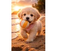 Puzzle 2000 Pièces pour Adultes 100x70cm - Plage Chiens - avec Lettres et Poster de Référence - Activité Relaxation et Défi - Décoration Murale - Cadeau pour Hommes et Femmes