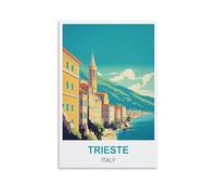 Puzzle 2000 pièces pour Adultes, Affiches de Trieste, Italie. Puzzle Classique Stimulant pour Le Cerveau, Jeu Difficile et Stimulant, 100 x 70 cm.