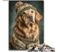 Puzzle 2000 pièces pour Adultes, Animaux Golden Retriever, Chaque pièce est Unique - Jeu Familial Stimulant et Amusant 70x100cm