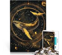 Puzzle 2000 pièces pour Adultes Baleine Cosmique pour Le Jeu éducatif Challenge Toy Renforcer l'amour Entre Les Couples 70x100cm
