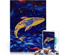 Puzzle 2000 pièces pour Adultes Baleine dans Le Ciel Nocturne pour Le Jeu éducatif Challenge Toy Super Cadeau 70x100cm