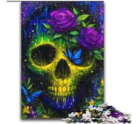Puzzle 2000 pièces pour Adultes, Cadeau d'anniversaire, décoration Murale Artistique, crâne mystérieux, idéal pour Les Amis, Le Bureau ou la Maison, 70x100cm