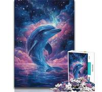 Puzzle 2000 pièces pour Adultes, Cadeau Dauphin Cosmique, Jouets éducatifs et Amusants à la Maison, Cadeau d'anniversaire, Cadeau de Voyage 70x100cm