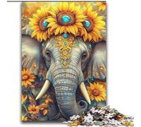 Puzzle 2000 pièces pour Adultes, Cadeau Tournesol éléphant, pour Les 14 Ans et Plus, Jouet éducatif intellectuel décompressant, Excellent Cadeau 70x100cm