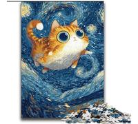Puzzle 2000 pièces pour Adultes, Cadeaux, Chat sous Le Ciel Nocturne, Jouets éducatifs, Jeux de Famille, Cadeaux pour Amis et Famille, 70x100cm