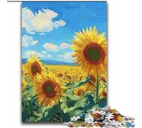 Puzzle 2000 pièces pour Adultes Cadeaux Ciel étoilé Tournesol pour et à partir de 14 Ans Jouets de Jeu Car il est idéal comme Cadeau pour Toute la Famille 70x100cm