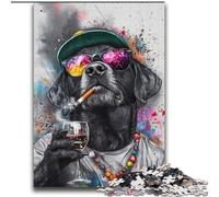 Puzzle 2000 pièces pour Adultes, Cadeaux, Labrador Portant des Lunettes, Jouets éducatifs, Jeux de Famille, Cadeaux pour Amis et Famille, 70x100cm