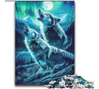 Puzzle 2000 pièces pour Adultes - Cadeaux - Loups hurlants sur la Montagne - Jouets - Chaque pièce est Unique - Jeu Familial Stimulant et Amusant - 70x100cm