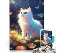 Puzzle 2000 pièces pour Adultes Chat avec Papillon Entraînez Votre Cerveau et Vos Mains Renforcer l'amour Entre Les Couples 70x100cm