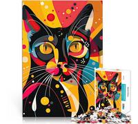 Puzzle 2000 pièces pour Adultes Chat rétro Difficile à réaliser mais Amusant et Humoristique Décoration Parfaite 70x100cm
