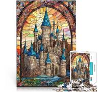 Puzzle 2000 pièces pour Adultes Châteaux de vitraux pour Le Jeu éducatif Challenge Toy Offrir en Cadeau à Toute la Famille 70x100cm