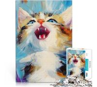 Puzzle 2000 pièces pour Adultes Chaton Heureux Jeux éducatifs Décoration d'intérieur Convient pour la décoration de Bureau 70x100cm