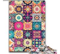 Puzzle 2000 pièces pour Adultes, Collage de Fleurs Mandalas, Jouet éducatif et décompressant, idéal comme Cadeau, 70x100cm