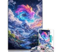 Puzzle 2000 pièces pour Adultes Cosmic Snow Mountain, Aide Le Cerveau à exercer des Jouets addictifs pour cultiver la Patience, Collection d'artistes, Beaux-Arts 70x100cm
