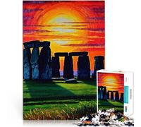Puzzle 2000 pièces pour Adultes Coucher de Soleil à Stonehenge Jouets éducatifs d'apprentissage Idées Cadeaux 70x100cm