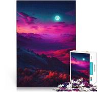 Puzzle 2000 pièces pour Adultes Coucher de Soleil sur la Montagne Rose Jeux éducatifs Car C'est Un pour Toute la Famille 70x100cm
