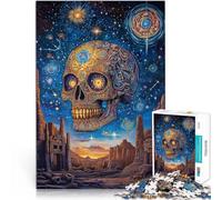 Puzzle 2000 pièces pour Adultes Crâne coloré Aidez Le Cerveau à exercer des Jouets addictifs pour cultiver la Patience Cadeau Amusant 70x100cm