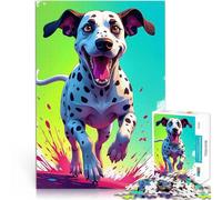 Puzzle 2000 pièces pour Adultes Dalmatien Courant avec Splash Réduction du Stress intéressante Cadeau Amusant 70x100cm