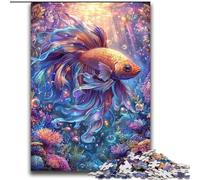 Puzzle 2000 pièces pour Adultes, décoration Murale Artistique en Forme de Poisson Rouge, idée Cadeau d'anniversaire pour Amis, Bureau à Domicile, 70x100cm