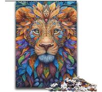 Puzzle 2000 pièces pour Adultes, décoration Murale Artistique, Lion psychédélique, idée Cadeau d'anniversaire pour Amis, Bureau à Domicile, 70x100cm