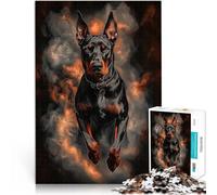 Puzzle 2000 pièces pour Adultes Doberman en fumée Entraînez Votre Cerveau et Vos Mains est idéal comme Cadeau pour Toute la Famille 70x100cm