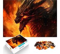 Puzzle 2000 pièces pour Adultes Dragon cracheur de feu Séjour Anti-Stress pour Tuer Le Temps Une œuvre d'art 70x100cm