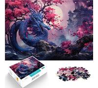 Puzzle 2000 pièces pour Adultes Dragon en Fleurs de Cerisier pour Le Jeu éducatif Challenge Toy Décoration Parfaite 70x100cm