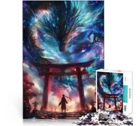 Puzzle 2000 pièces pour Adultes Dragon Torii Gate animé Séjour Anti-Stress pour Tuer Le Temps Bon Cadeau 70x100cm