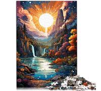 Puzzle 2000 pièces pour Adultes du Parc National des Lacs de Plitvice. Puzzle intéressant pour la réduction du Stress 70 cm x 100 cm.