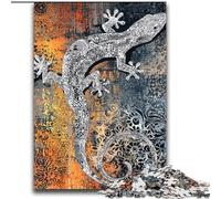 Puzzle 2000 pièces pour Adultes et Adolescents Aquarelle Gecko pour et à partir de 14 Ans Jeu Pratique Jeu de Noël Cadeaux 70x100cm