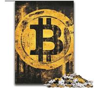 Puzzle 2000 pièces pour Adultes et Adolescents Bitcoin doré Aide Le Cerveau à exercer des Jouets addictifs pour cultiver la Patience Cadeau pour Les Anniversaires 70x100cm