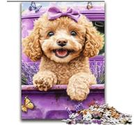 Puzzle 2000 pièces pour Adultes et Adolescents Caniche Lavande, Jeu Stimulant et Familial avec des pièces entièrement emboîtables de Formes aléatoires 70x100cm