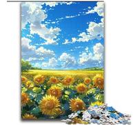 Puzzle 2000 pièces pour Adultes et Adolescents Champ de tournesols Jouet Jeu intellectuel pour la décoration de la Maison À partir de 14 Ans 70x100cm