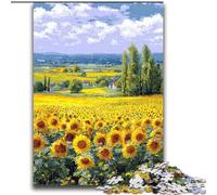 Puzzle 2000 pièces pour Adultes et Adolescents Champ de tournesols Soulagement du Stress Défi Difficile Chaque pièce est Unique - Jeu Familial Amusant et Stimulant 70x100cm