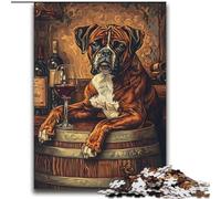 Puzzle 2000 pièces pour Adultes et Adolescents, Chien Boxer Buvant, Jeu Stimulant, Jouets, décoration Murale, Cadeaux d'anniversaire et de Noël Uniques, 70x100cm