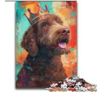 Puzzle 2000 pièces pour Adultes et Adolescents, Chien Portant Une Couronne, Jouets éducatifs, Jeux familiaux, Jeu éducatif pour Anniversaire et Noël, 70x100cm