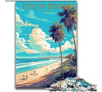 Puzzle 2000 pièces pour Adultes et Adolescents Cocoa Beach, Floride, Jouets éducatifs, Jeux Anti-Stress, Interaction Parent-Enfant, 70x100cm