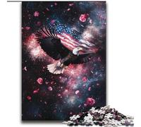 Puzzle 2000 pièces pour Adultes et Adolescents, Drapeau américain, Aigle Difficile à réaliser, mais Amusant et Humoristique Cadeau d'anniversaire et Cadeau Unique 70x100cm