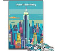 Puzzle 2000 pièces pour Adultes et Adolescents Empire State Building, Jouets éducatifs, Jeux Anti-Stress, Interaction Parent-Enfant, 70x100cm