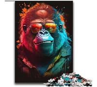 Puzzle 2000 pièces pour Adultes et Adolescents Gorilles colorés avec Lunettes Jeu éducatif Familial Idéal comme Cadeau pour Toute la Famille à partir de 14 Ans 70x100cm