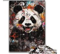 Puzzle 2000 pièces pour Adultes et Adolescents Graffiti Art Panda pour et à partir de 14 Ans Jouets de Jeu Car il est idéal comme Cadeau pour Toute la Famille 70x100cm