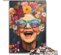 Puzzle 2000 pièces pour Adultes et Adolescents Grand-mère Heureuse Jeu Stimulant et Jeu en Famille Une œuvre d'art pour Les 14 Ans 70x100cm