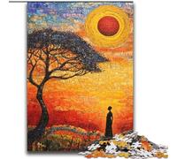 Puzzle 2000 pièces pour Adultes et Adolescents, Jeu éducatif Familial sur Les prairies africaines, avec pièces entièrement emboîtables de Formes aléatoires, 70x100cm